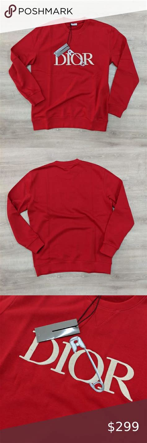 red dior sweatshirt pin|christian dior sweaters.